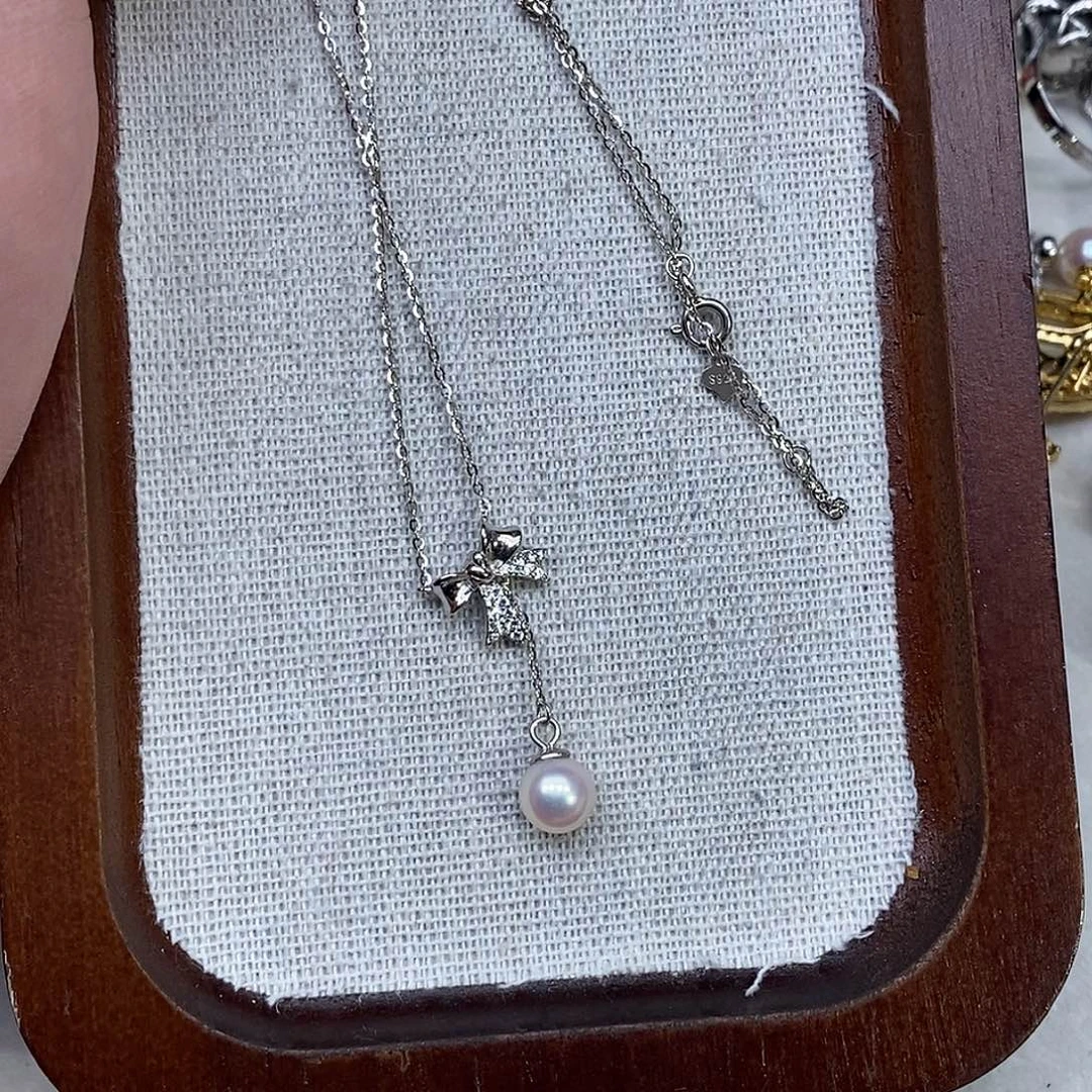 套链海水珍珠银S925镶嵌