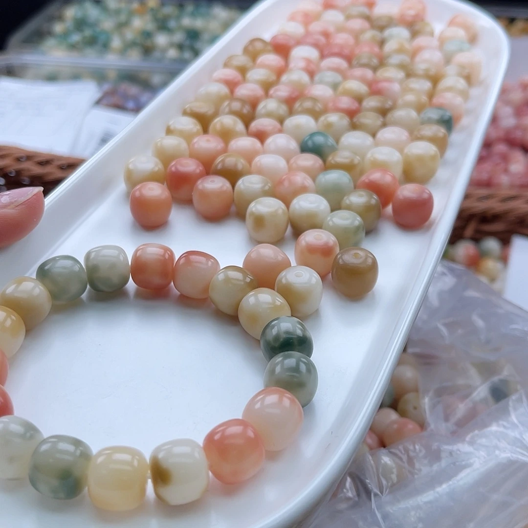 白玉菩提吊坠q12mm/50+5颗玫瑰庄园