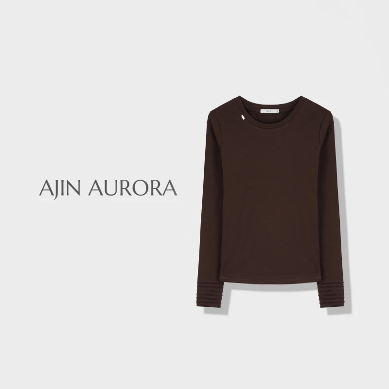 【俏皮少女】冬季修身显瘦抓绒保暖百搭长袖打底T恤 -（A7）