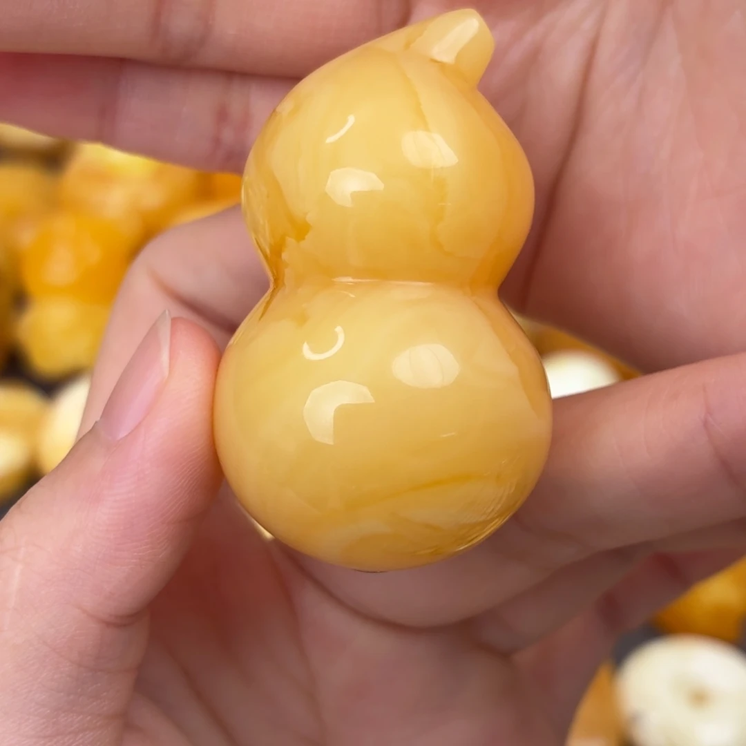 &***e琥珀未镶嵌裸石葫芦