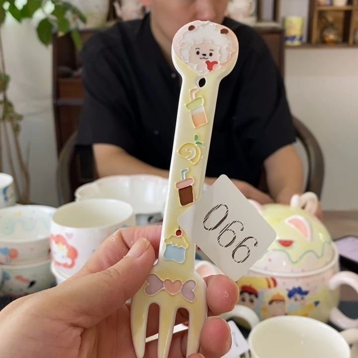 瓷片景德镇釉下彩手绘