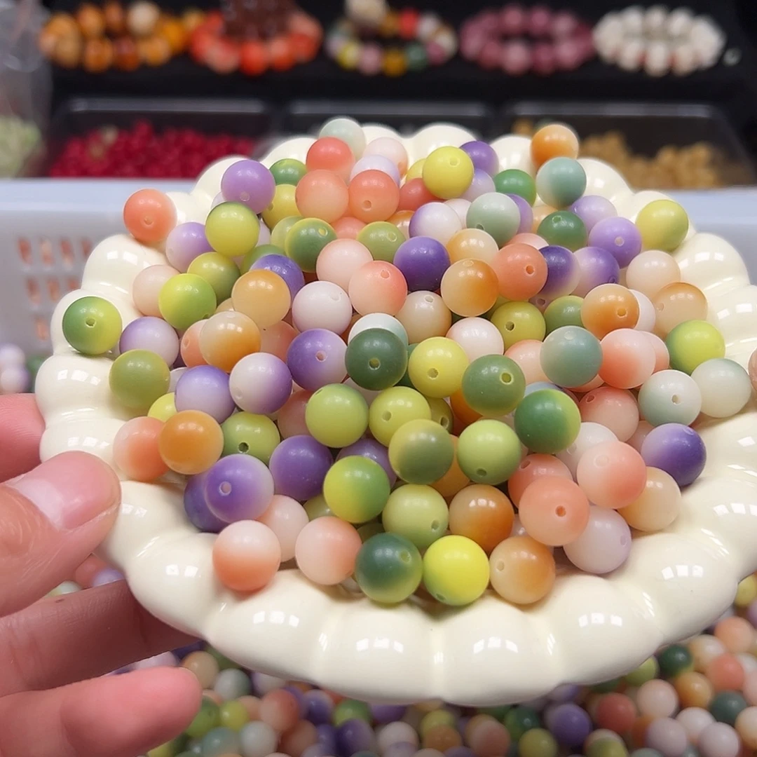 手串菩提根/象牙果500颗糖果色圆珠12尺寸