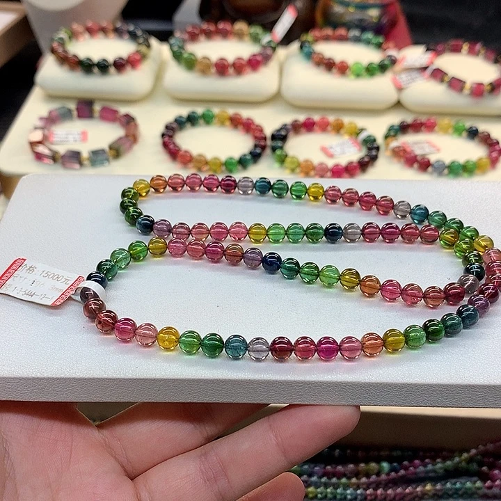 手链未镶嵌碧玺老矿手串6.3mm