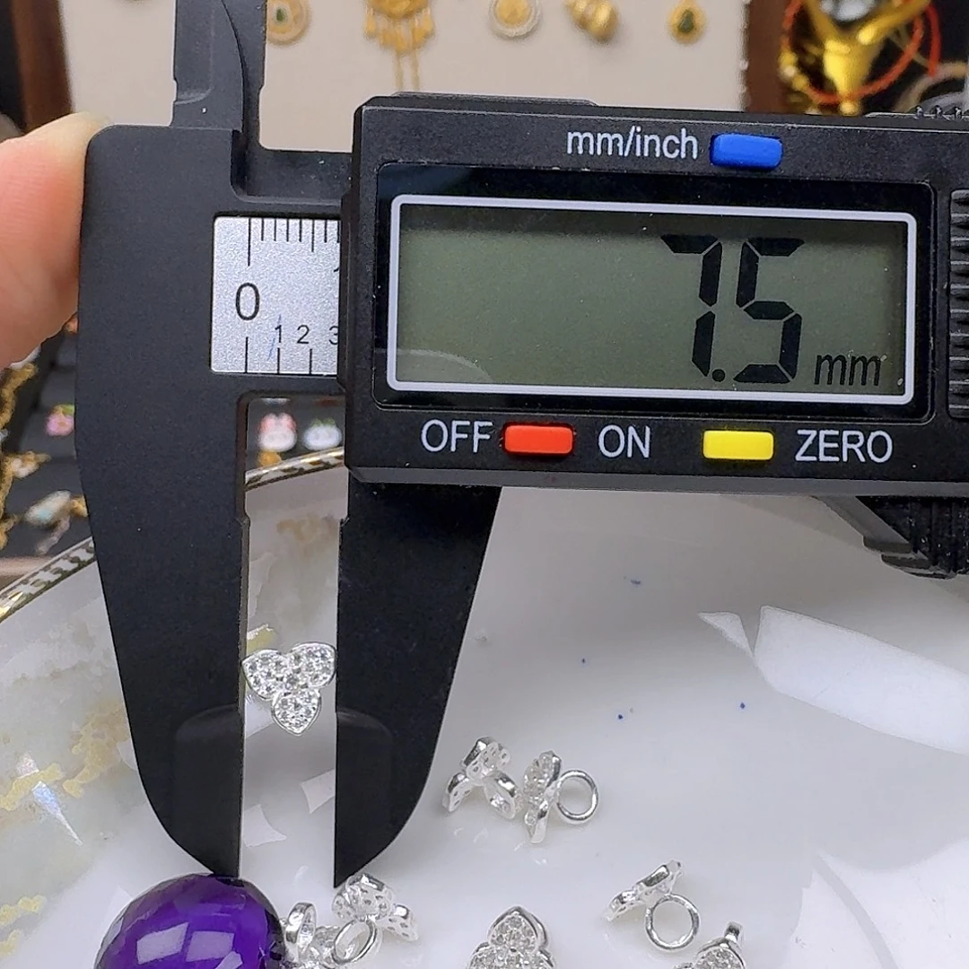 银S925镶嵌紫晶颈饰紫水晶925镶嵌80