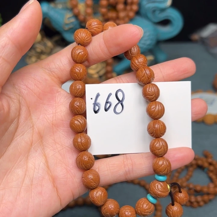 桃核吊坠秦岭野生龙纹桃核