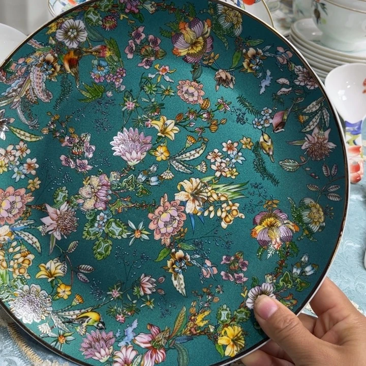瓷片仙踪十寸大盘一个