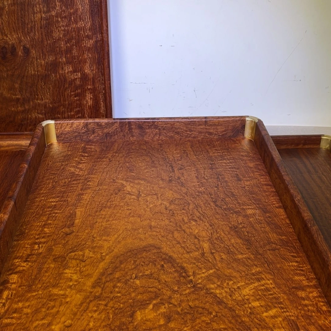 用***0绒质木大国紫檀茶盘文盘