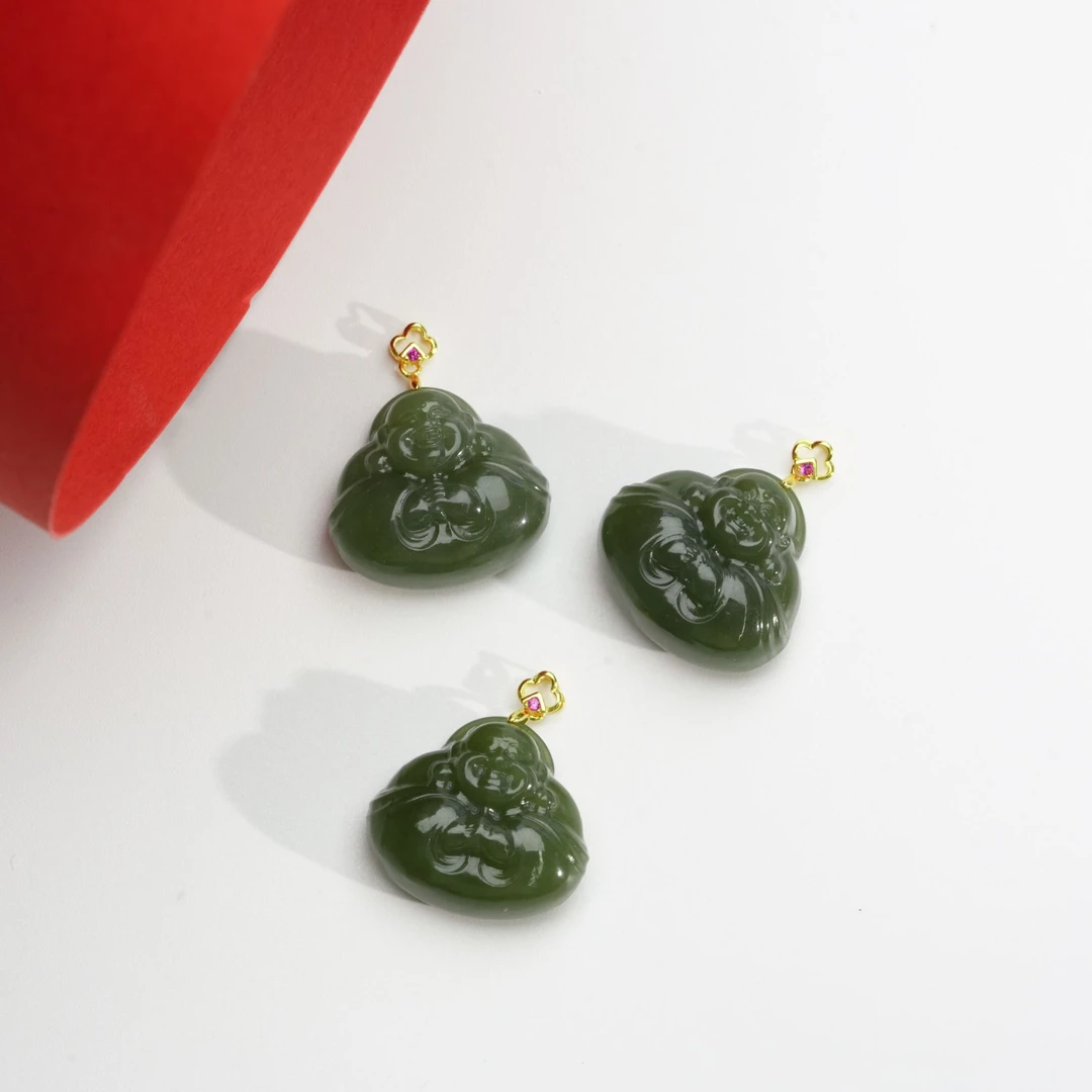 【小北严选】S925银和田玉吊坠约21*23mm【多样性发一件】-BH10X1071