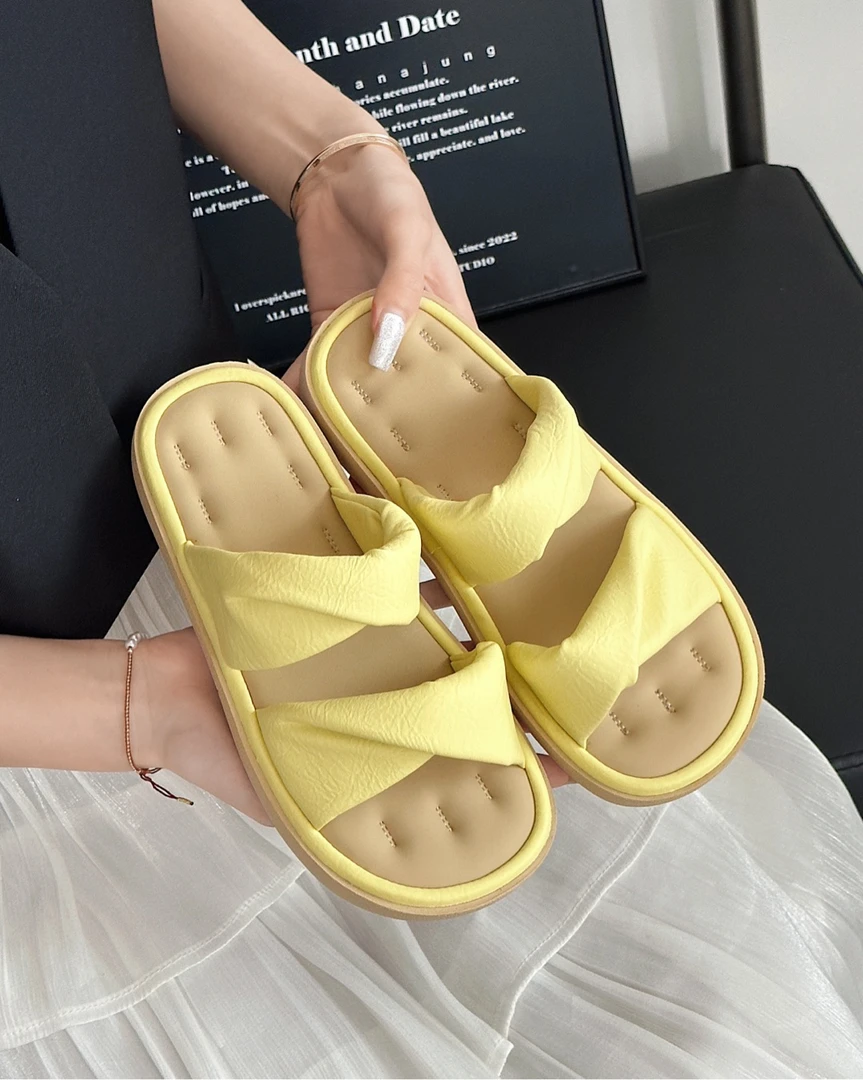1819-73外穿软底女鞋夏季一字拖鞋女新款平底舒适凉拖鞋女凉鞋L5