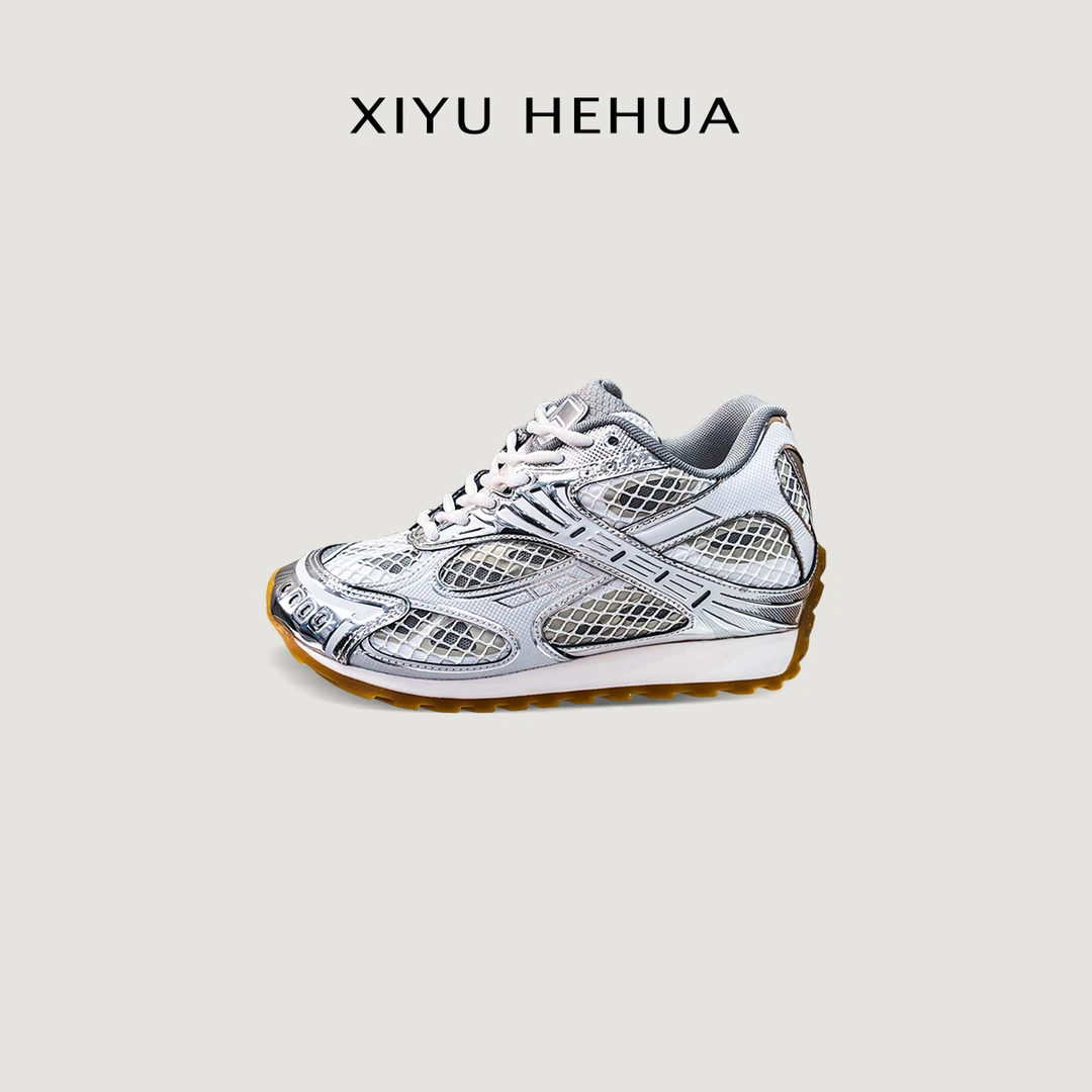 高颜值厚底清凉老爹鞋复古休闲运动鞋轻盈暴走增高8cm女鞋