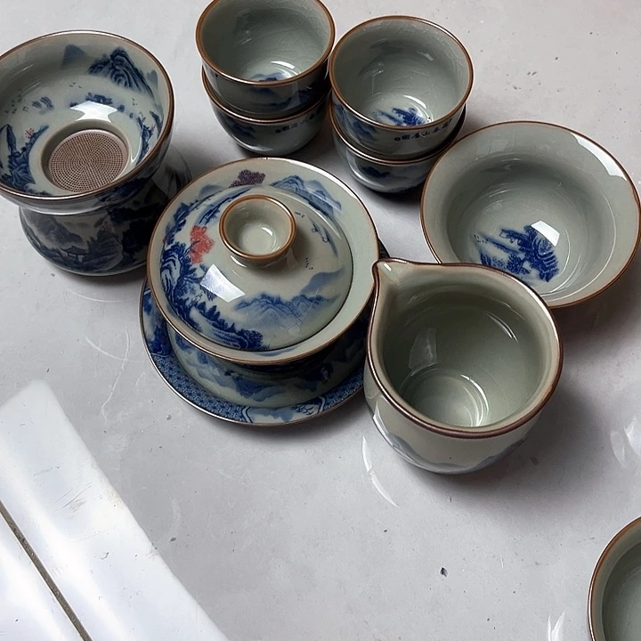 2***y富春山居图套组+红山水公道茶漏