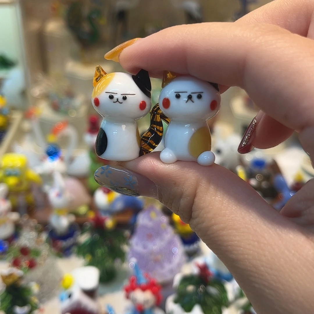 琉璃手工艺品一对