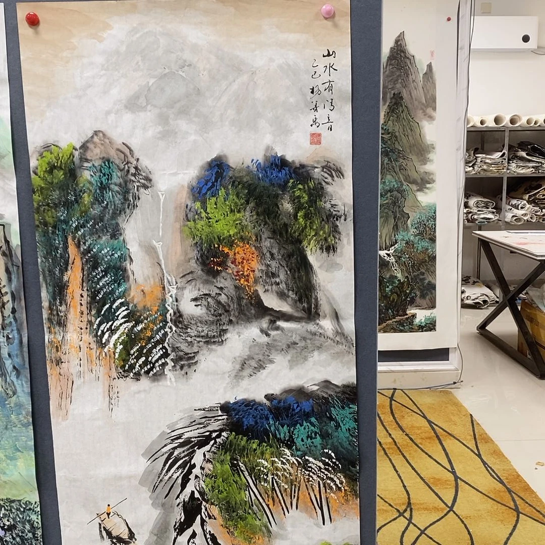 江***风国画杨善禹50手绘画芯