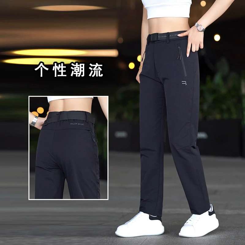 美式潮流修身直筒冲锋长裤男百搭帅气高弹耐磨运动休闲牛仔裤男款