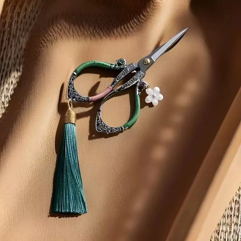 【中国工艺】精美新中式茶叶袋专用飘花茶剪复古茶配件（gh821）