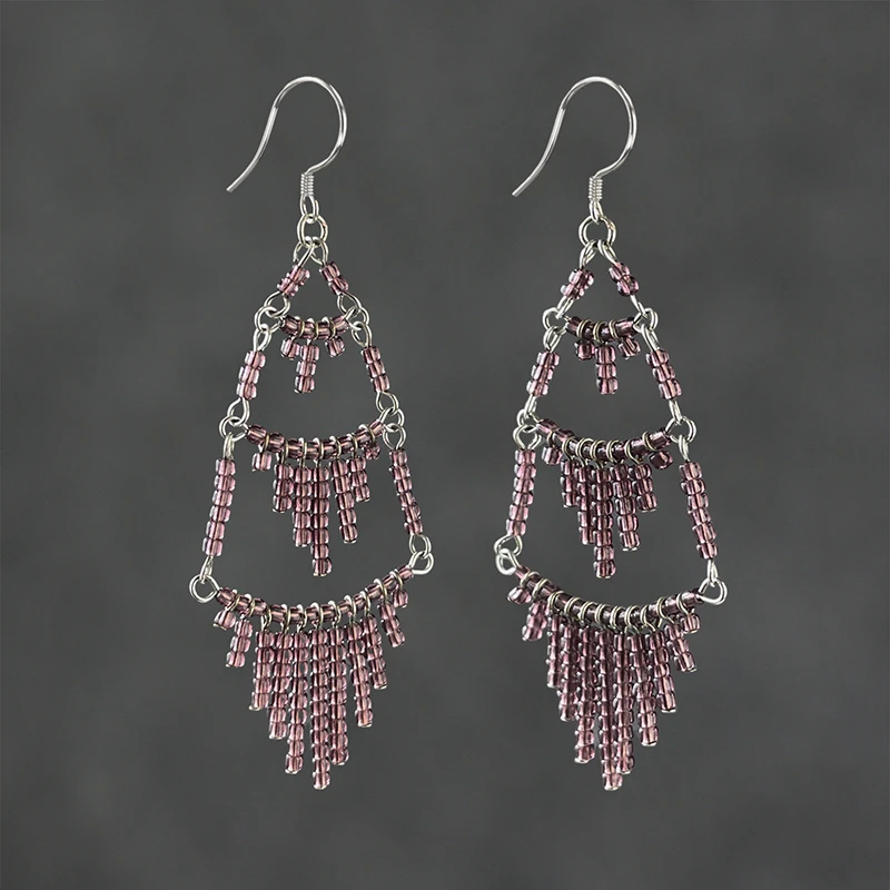 非金属亚克力耳饰 酒红色波西米亚长款装饰耳环复古民族风耳坠