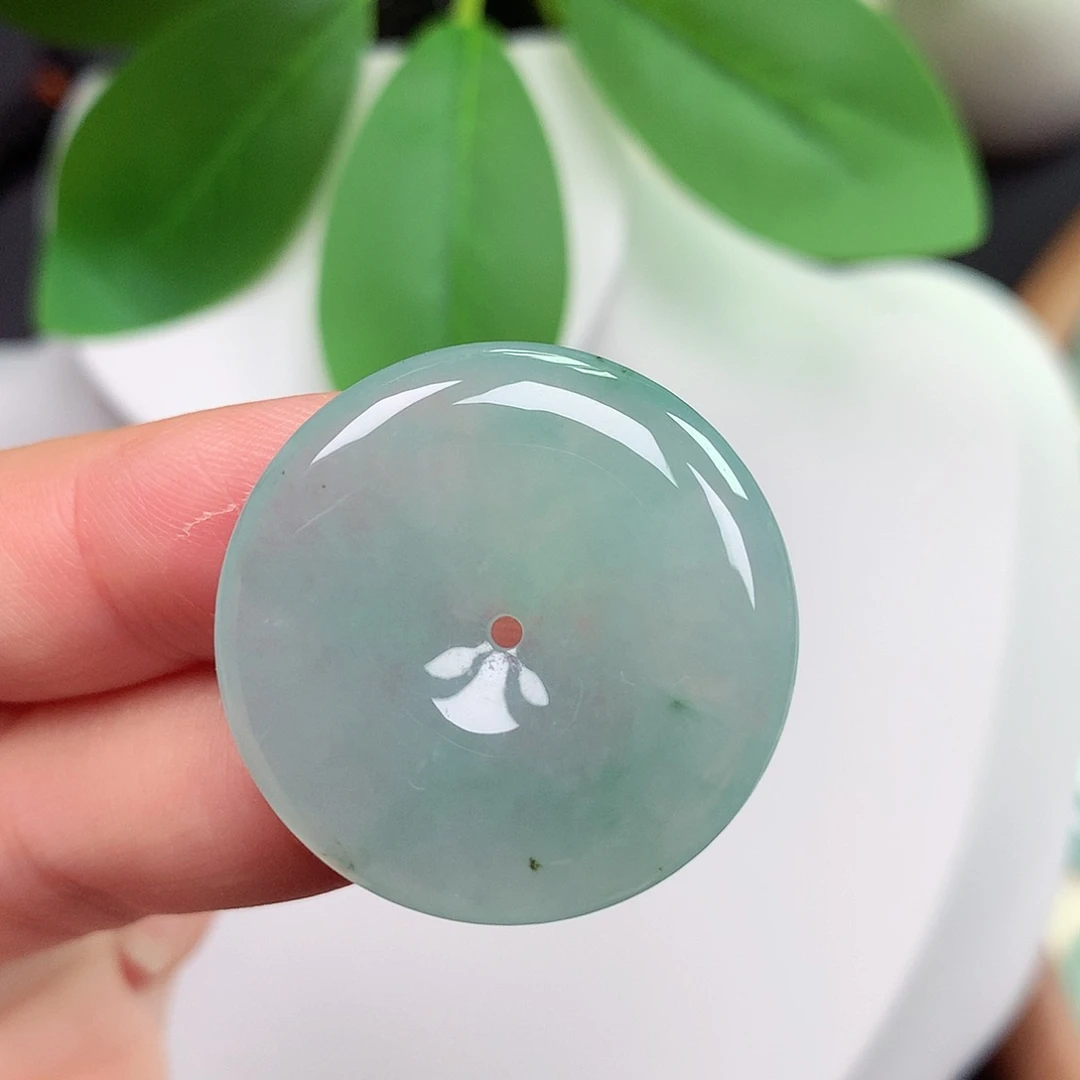 颈饰未镶嵌翡翠平安扣 28.7x5.1mm