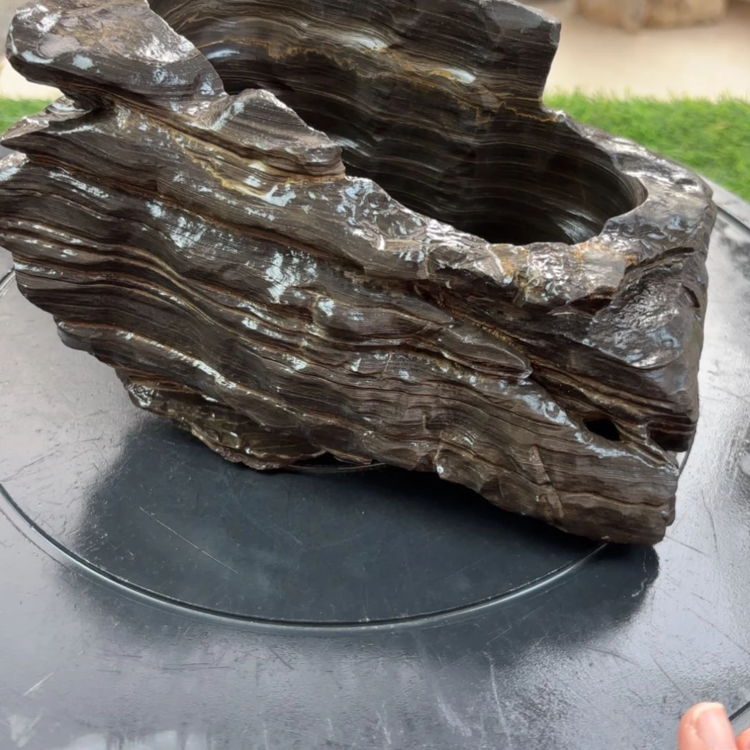 灵璧石花盆 天然外形