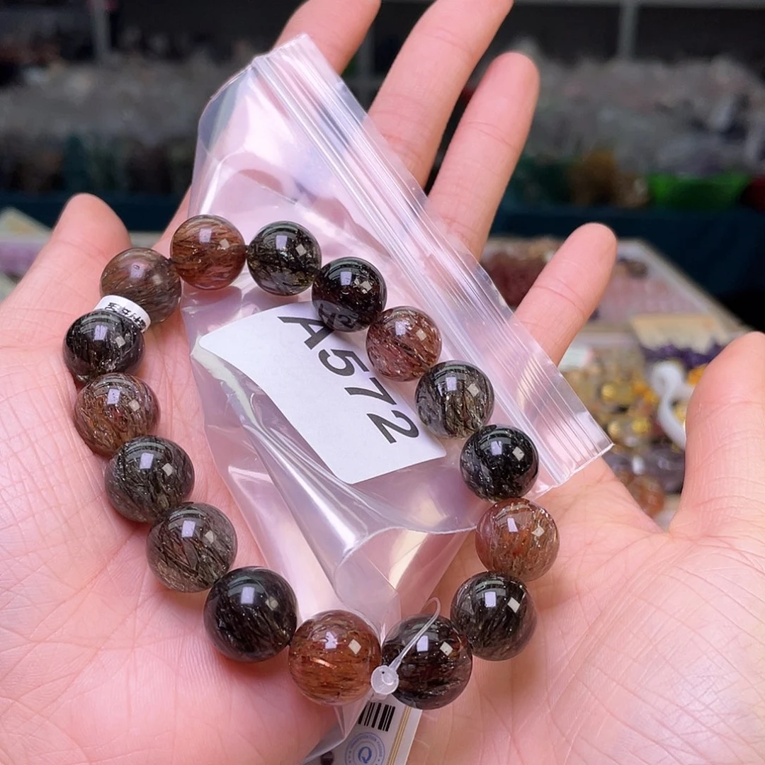 昨***在未镶嵌手串水晶572黑金超