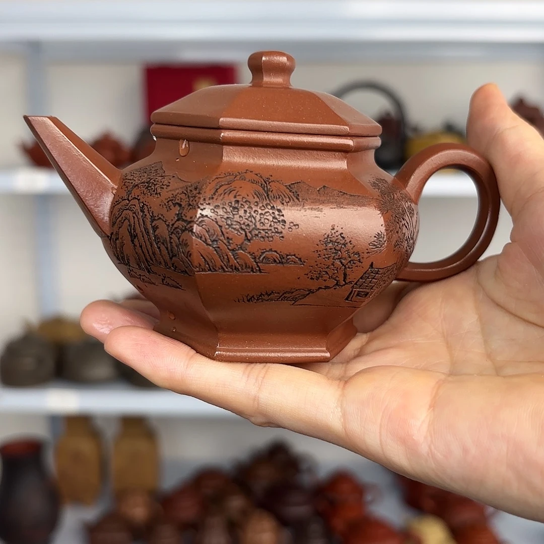 茶壶紫砂一壶李紫砂