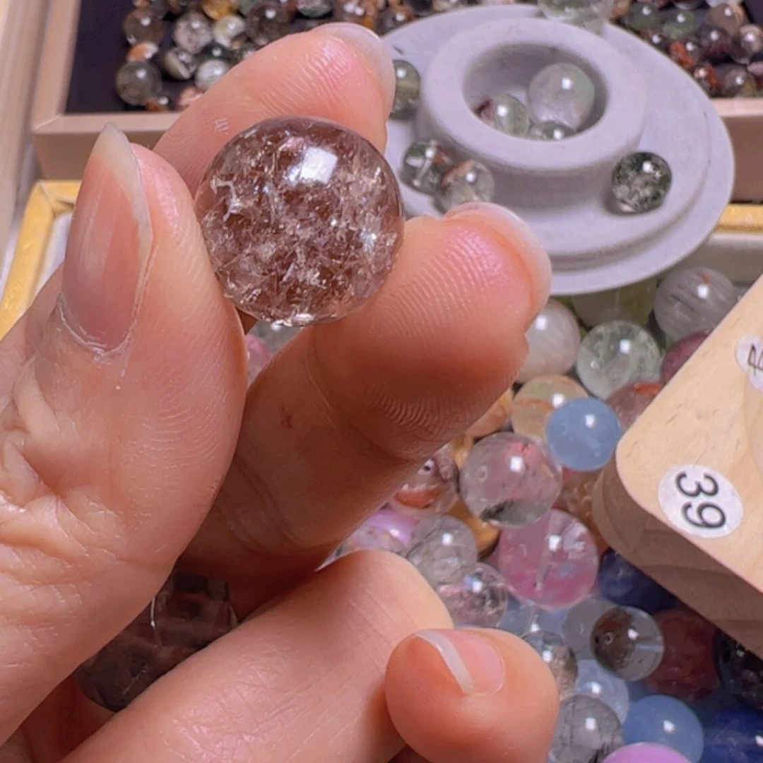 水晶手链银S800镀金镶嵌V****C