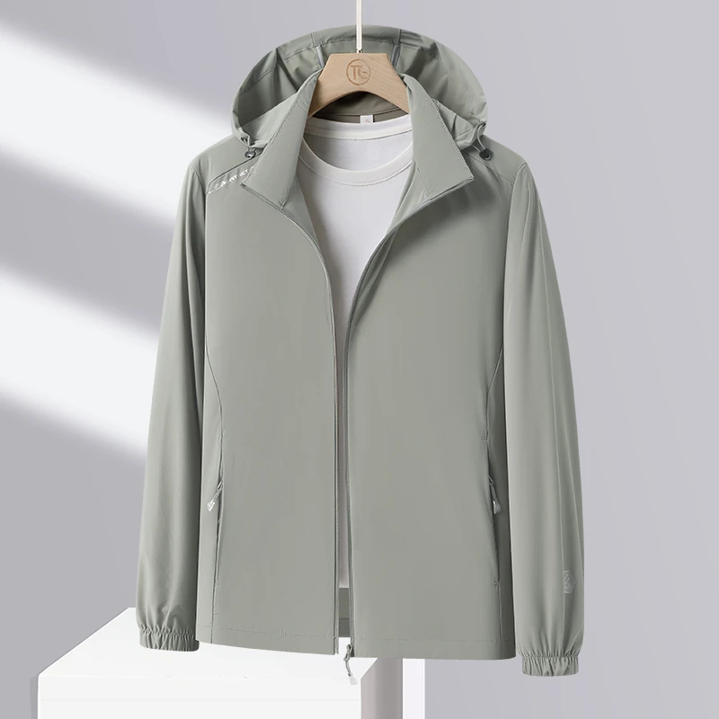 雅鹿优选夏季防紫外线冰丝原沙透气户外防晒衣休闲薄款可拆帽外套