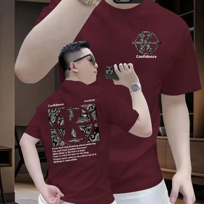 2025新款爆款半袖休闲男士短袖t恤夏季纯棉体恤美式潮牌百搭上衣T