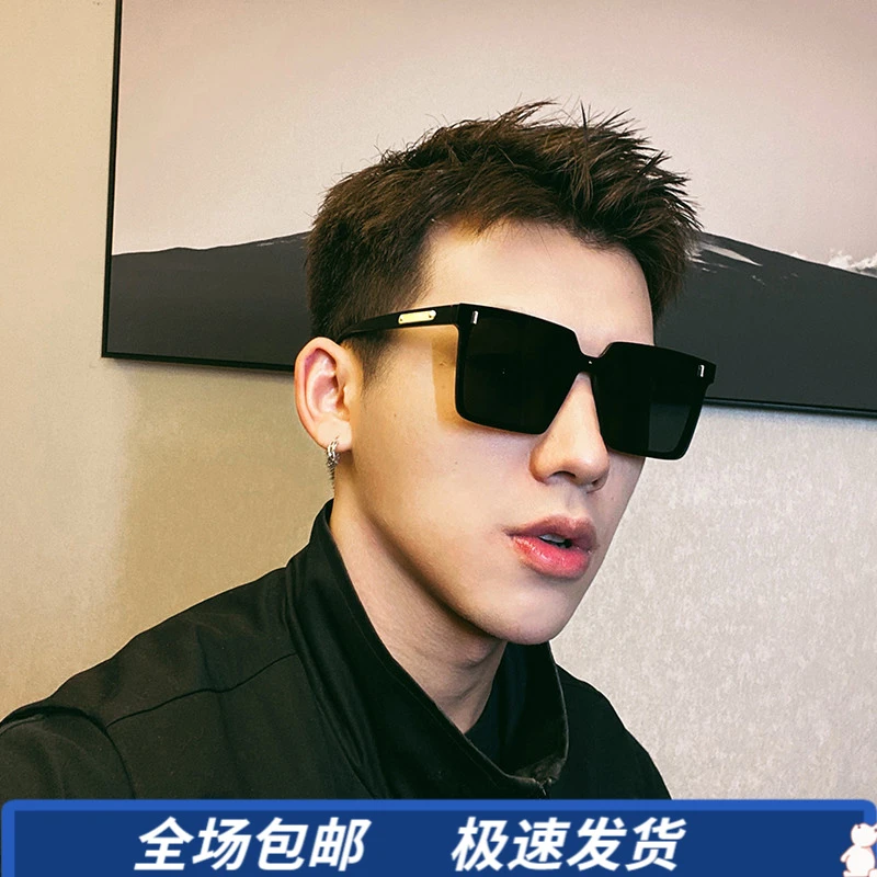 Viney墨镜男2025新款夏季潮流复古太阳镜大框方形小众驾驶遮阳镜