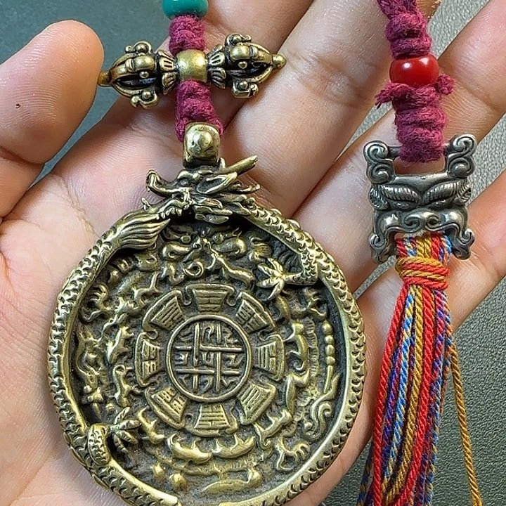 *****铜铁合金类藏传工艺品九宫八卦