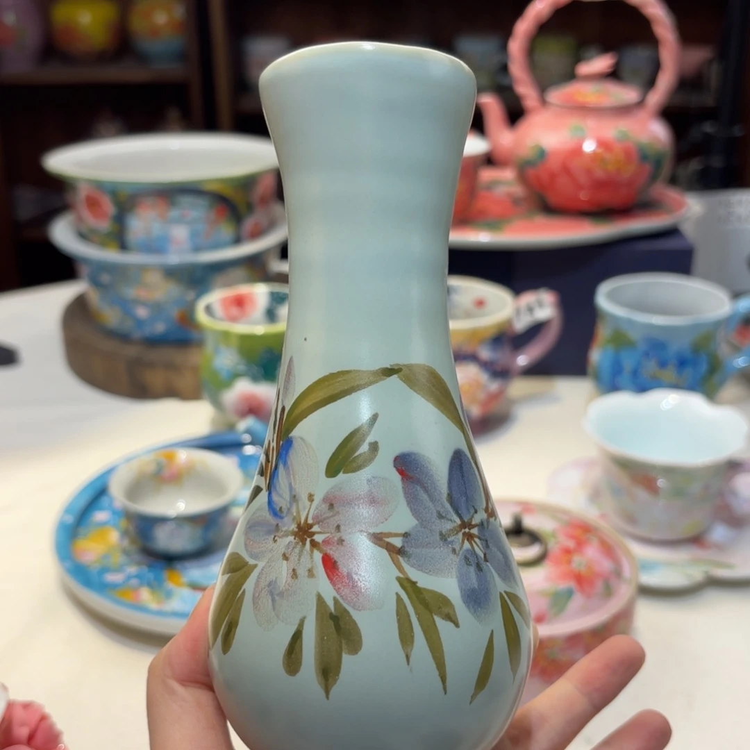 景德镇手绘高温釉下彩陶瓷茶具