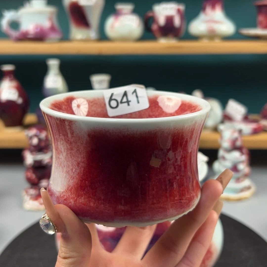 瓷片葳*全品无瑕主人杯纯手工