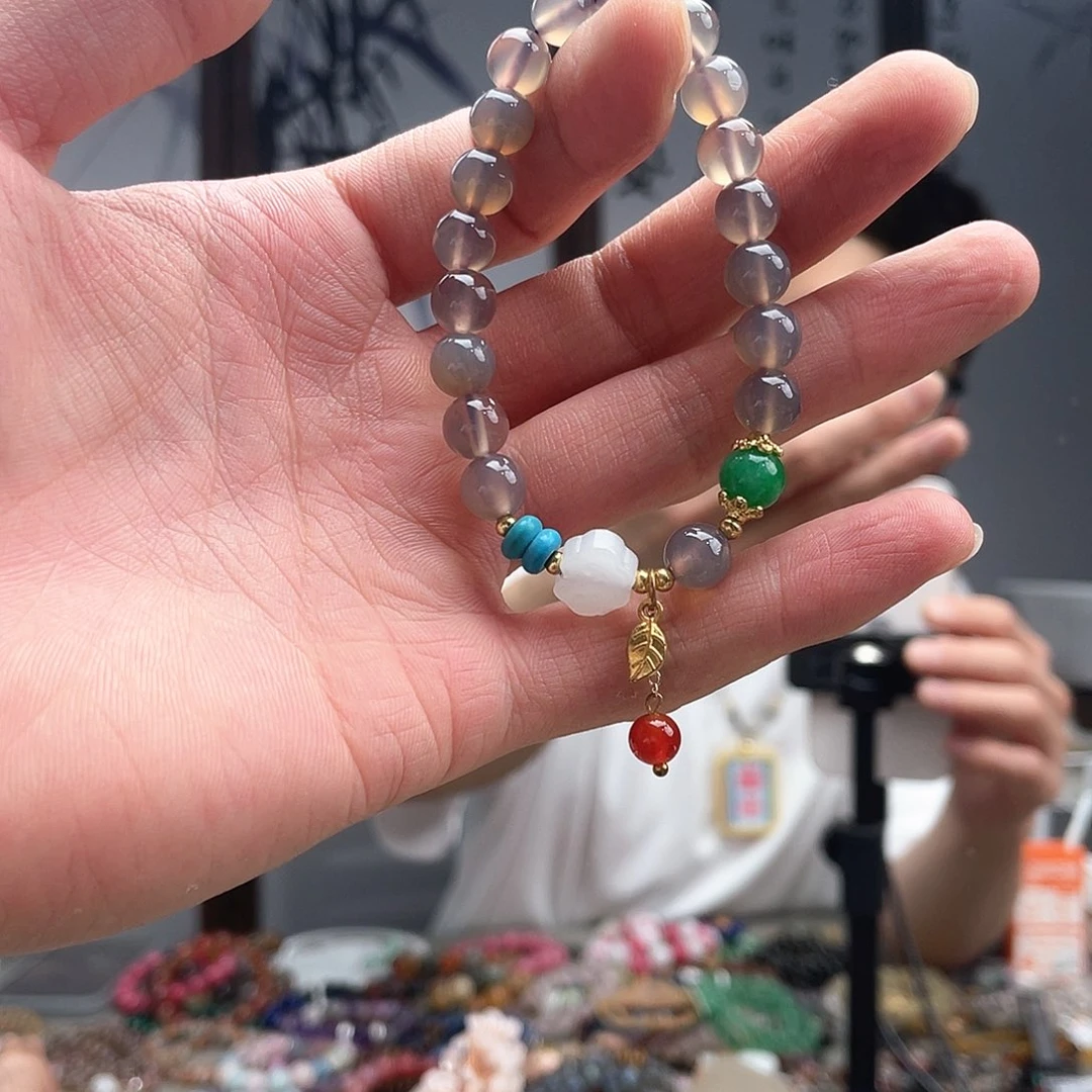 烟晶手链未镶嵌紫玛瑙