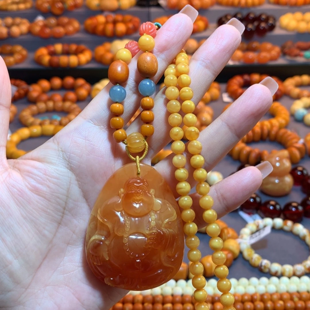 【闪购商品】蜜蜡吊坠(赠链)未镶嵌蜜蜡吊坠