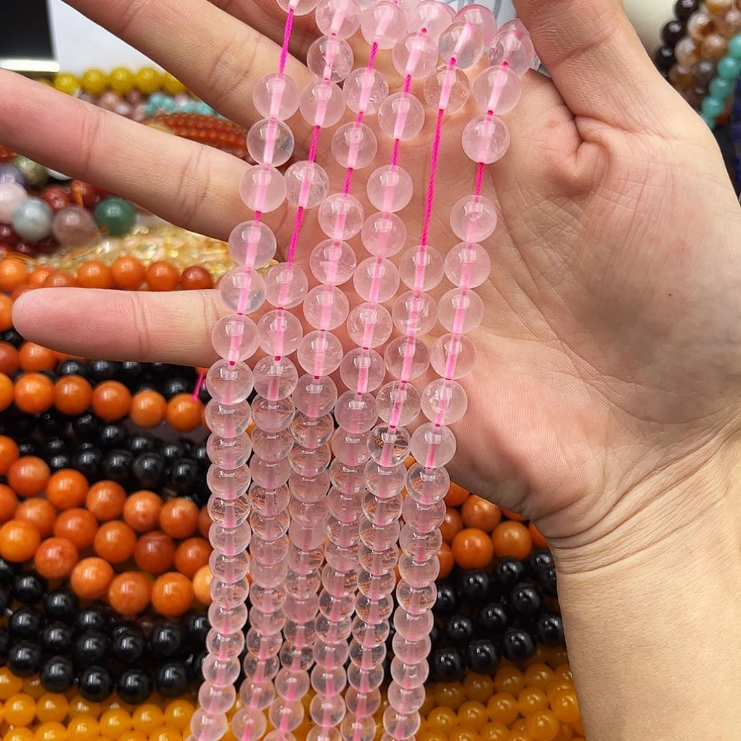 玛瑙/玉髓未镶嵌珠宝半成品k10冰透粉晶