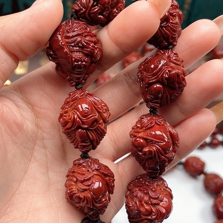 橄榄核手串哈*笑钟馗手串