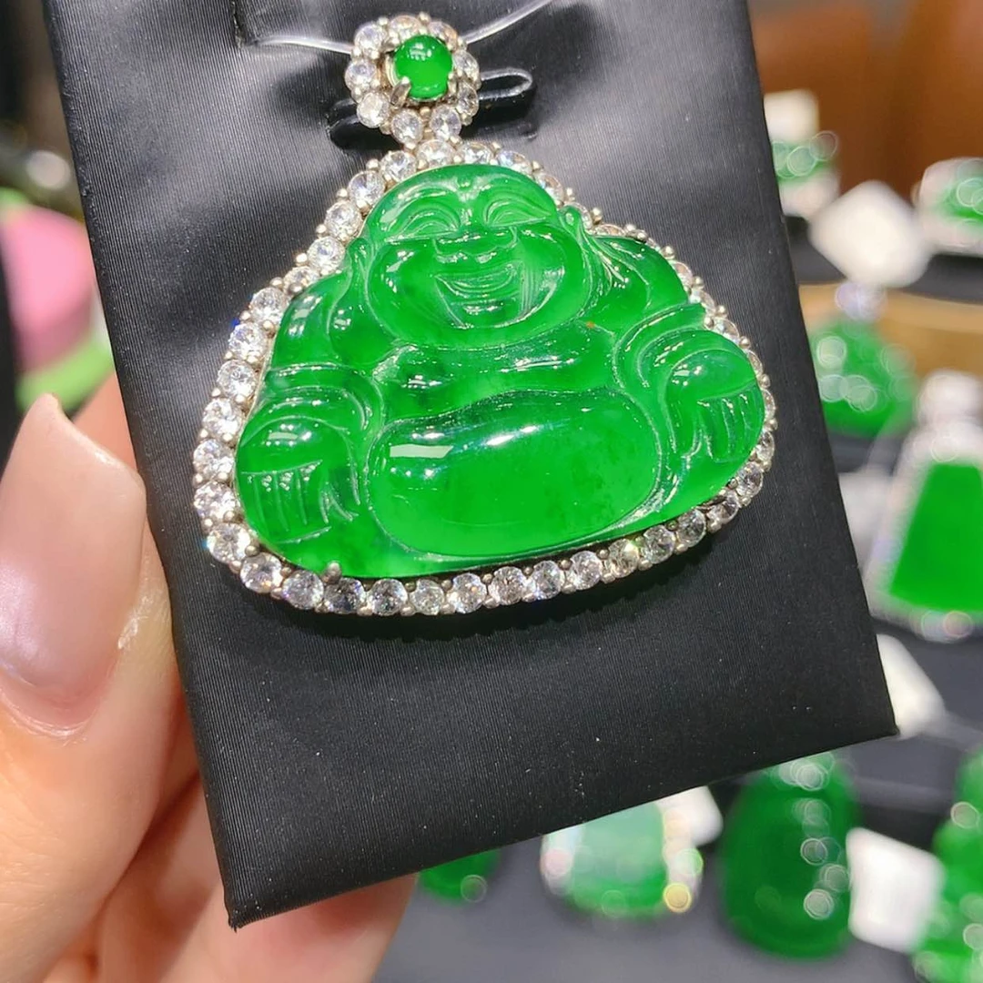 【闪购商品】颈饰银S925镶嵌翡翠5柒姐