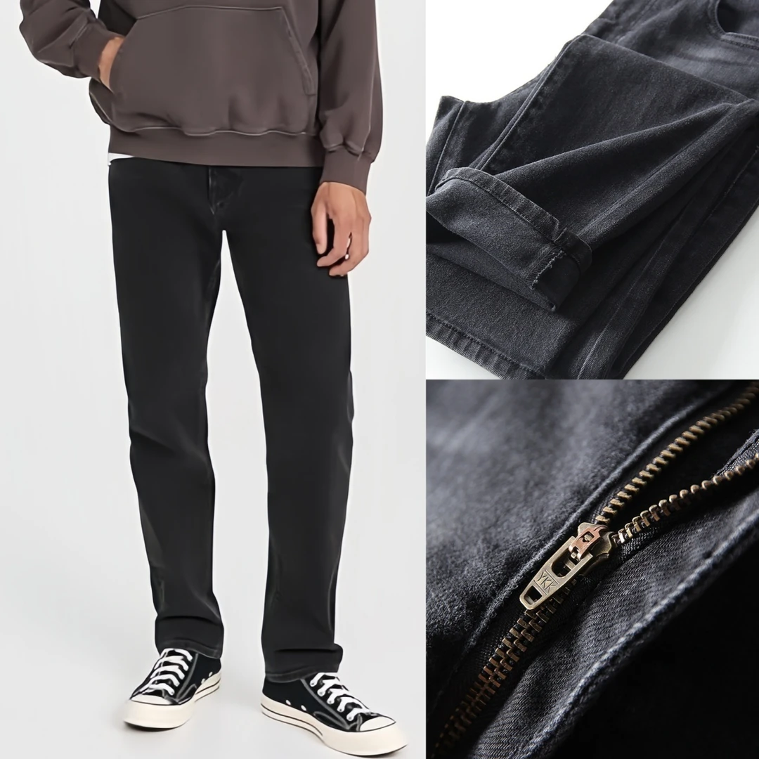 外贸男士春秋款男士弹力黑色牛仔裤长裤百搭直筒休闲时尚裤子2896