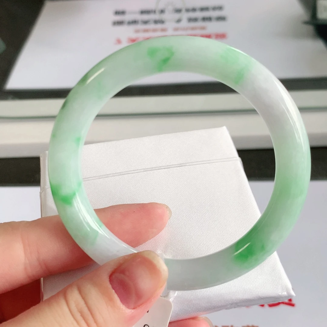 翡翠手镯未镶嵌纯天然缅甸A货翡翠55