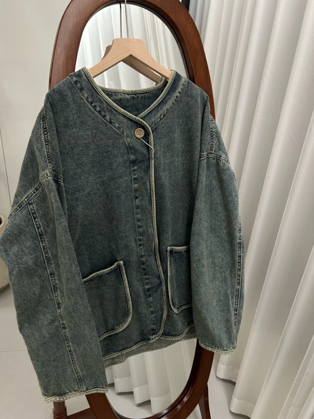 WEIWEI｜春季宽松牛仔外套直筒牛仔九分裤