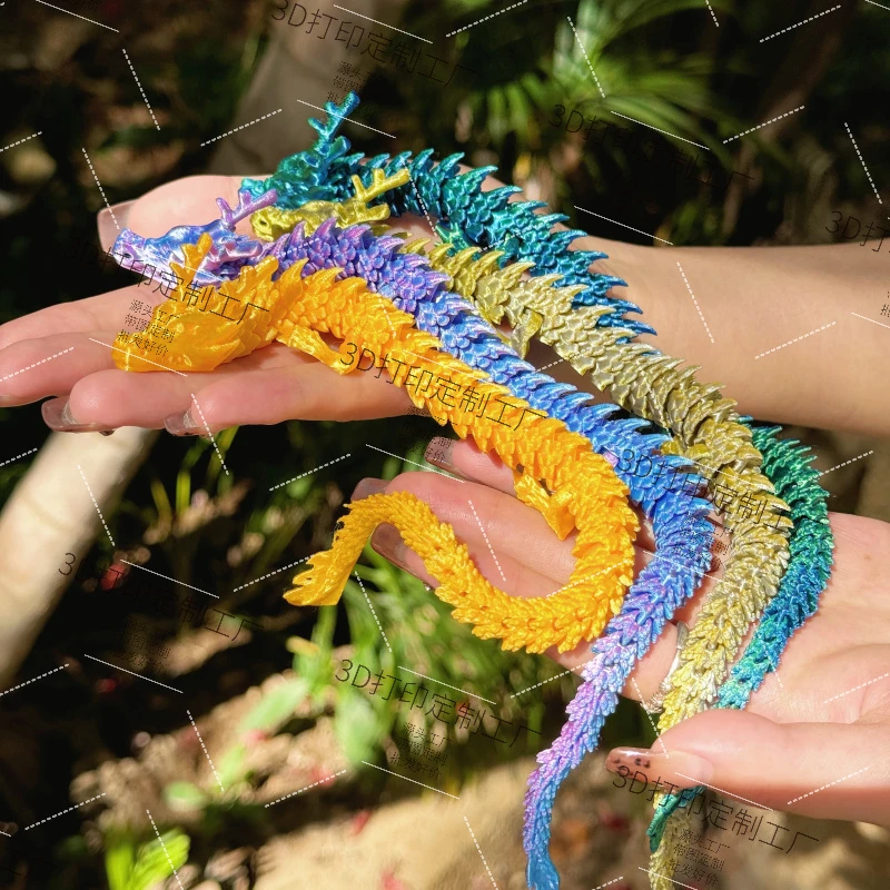 【低价秒杀】3D打印中国龙关节可动创意国潮摆件装饰品批发摆摊礼物