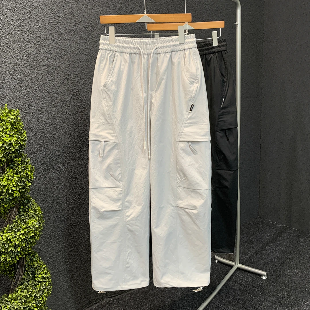 秋季新款潮流男士工装裤时尚廓形立裁百搭宽松男士直筒休闲长裤