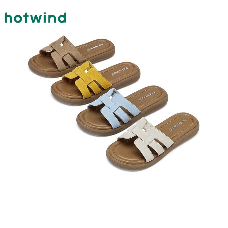 热风2025年夏季新款女士时尚外穿拖鞋H51W25V01