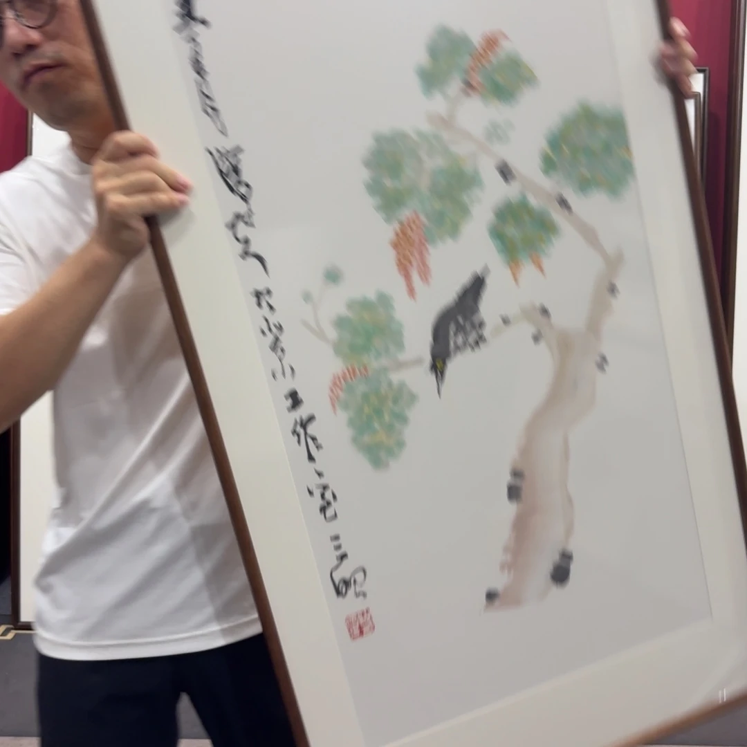 国画带框绘画120/60尺寸