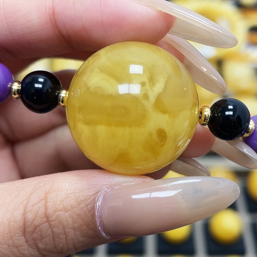 蜜蜡珠宝奇石未镶嵌25.4mm锁骨链·蜜之缘