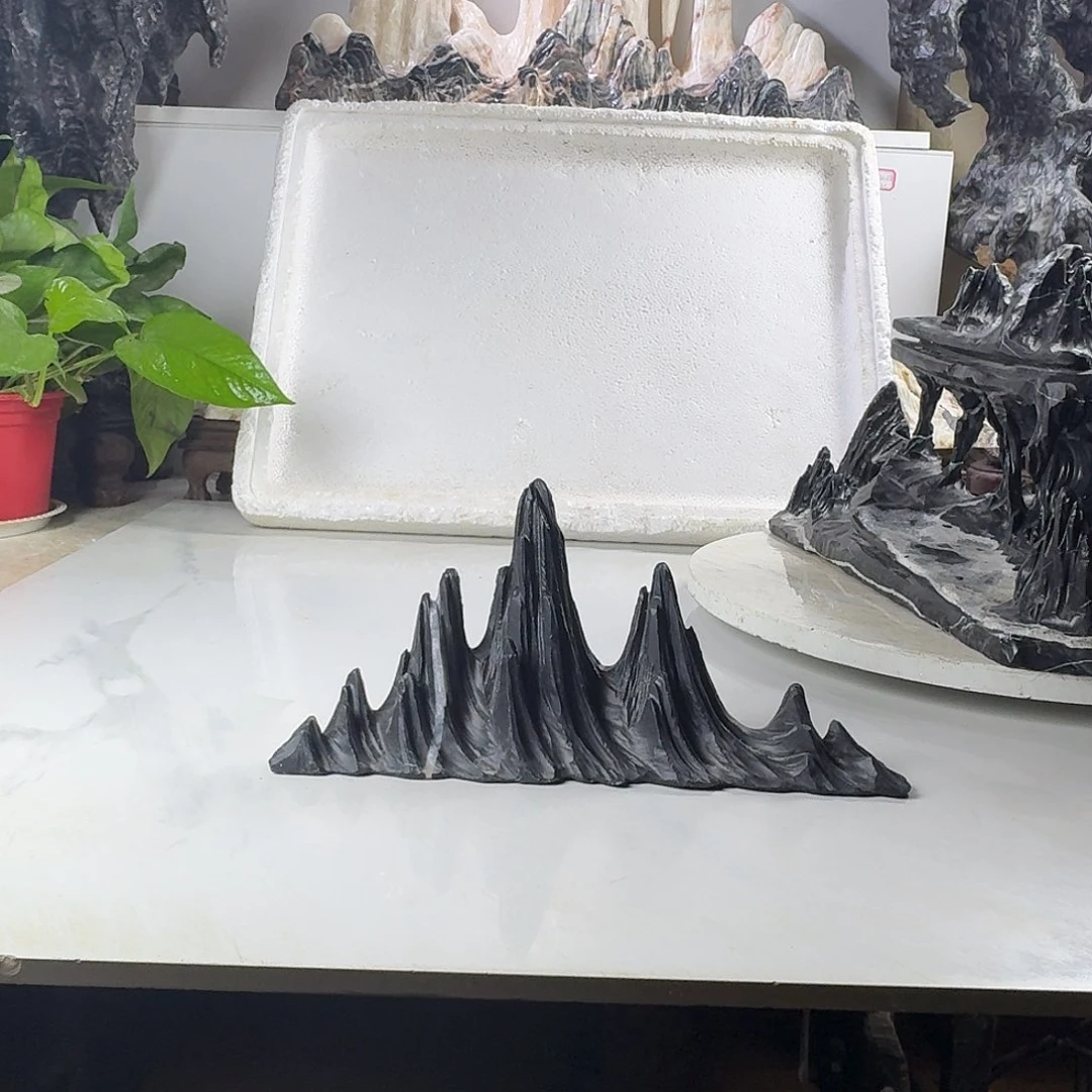文***妻山峰摆件鱼缸造景