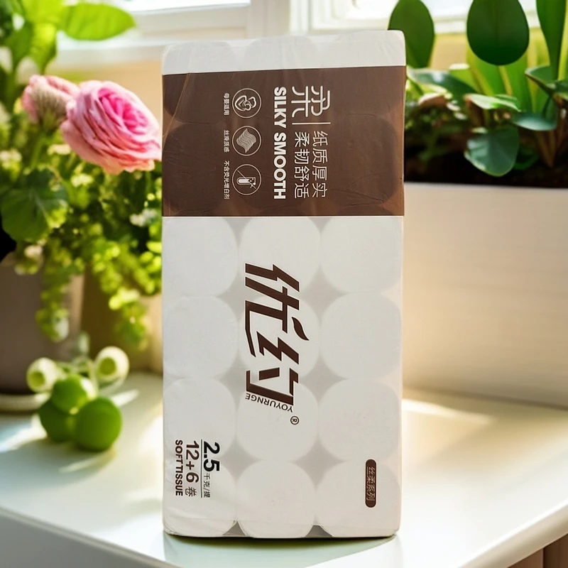 优约卫生纸无芯卷纸5斤18大卷家用实惠装柔韧厚实原木浆手纸厕纸