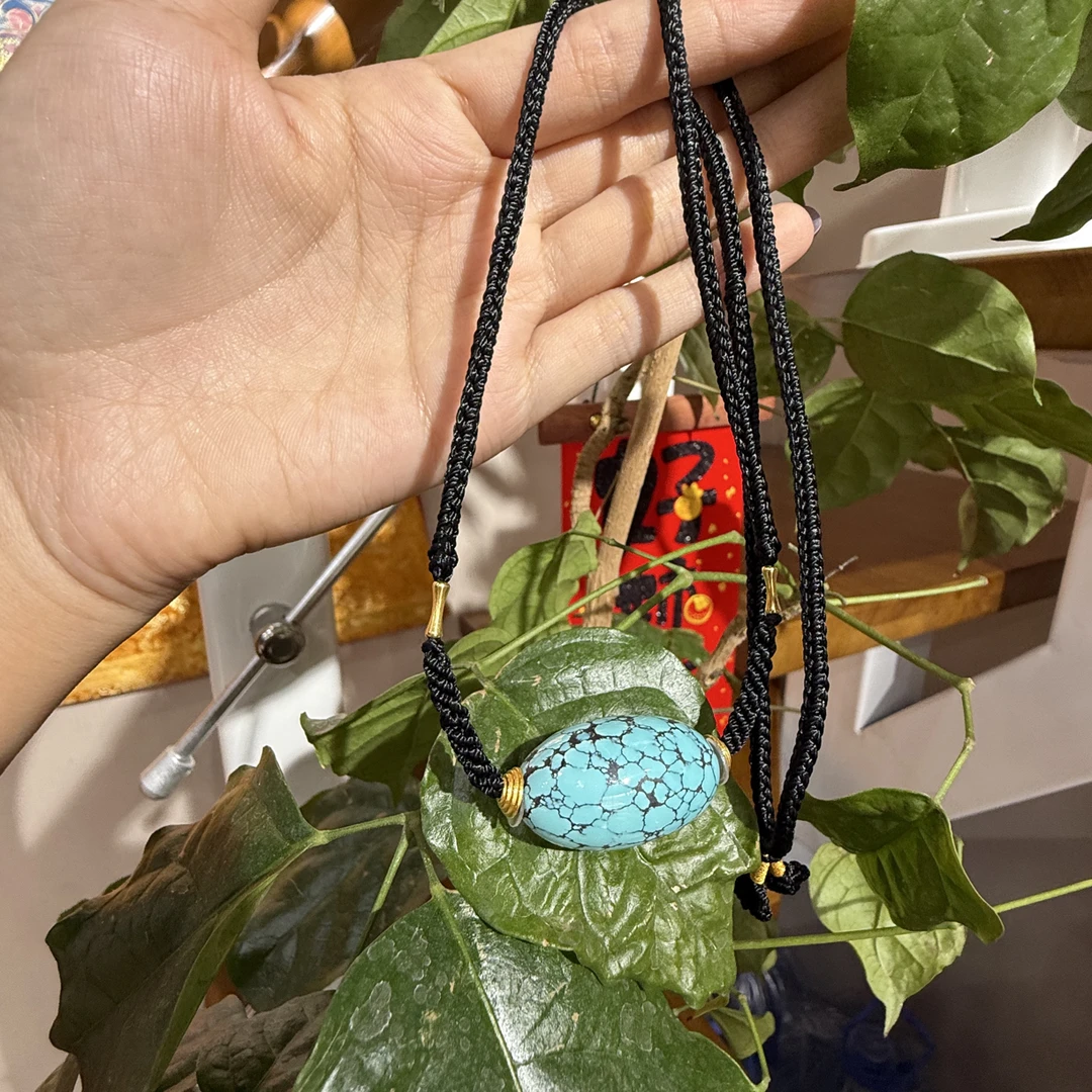 高瓷绿松石网花锁骨链