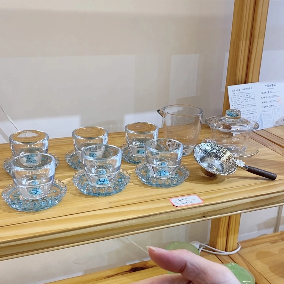 手工艺品琉璃新款绿松石水晶套装 不带礼盒