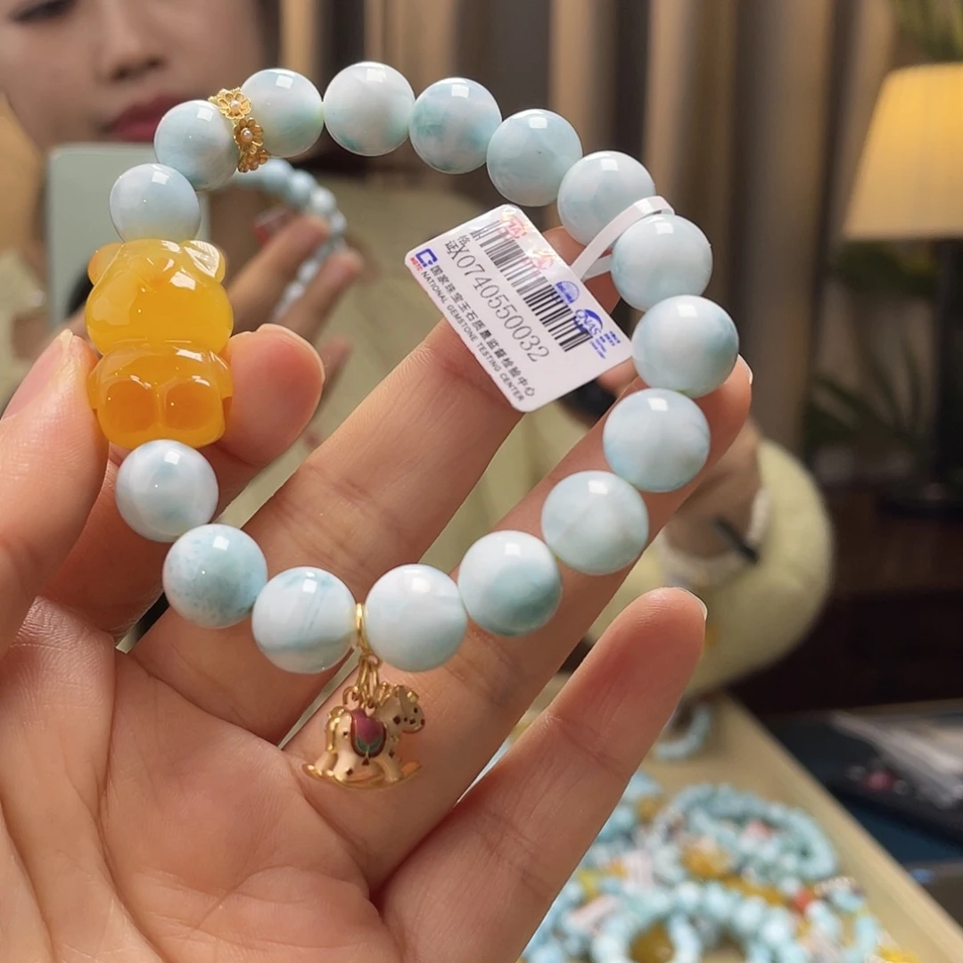 蜜蜡未镶嵌裸石手串