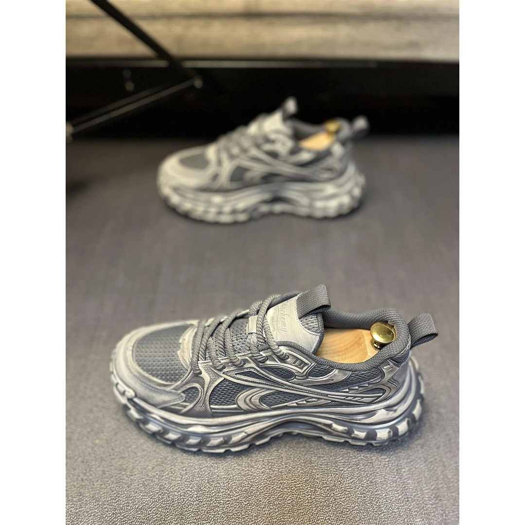 【2025秋季轻奢潮牌男鞋来袭】阿甘鞋男厚底增高透气老爹鞋轻便舒适